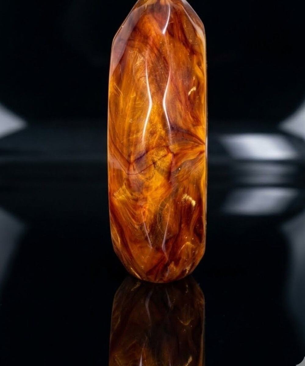 Rare Vintage "Monster" Bakelite Bangle Bracelet  Master Carved Honey Amber 7-Row